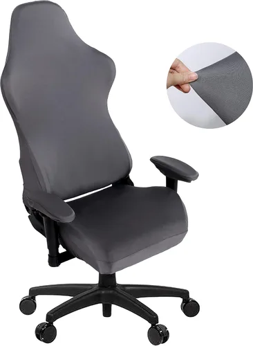 Vista 17 de SARAFLORA - Fundas elásticas para silla de computadora para sillón, silla giratoria, silla de juego, silla de computadora (negro, extragrande)