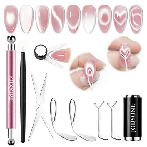 Vista 10 de JODSONE Juego de imanes de ojo de gato para uñas, kit de arte de uñas CT-4