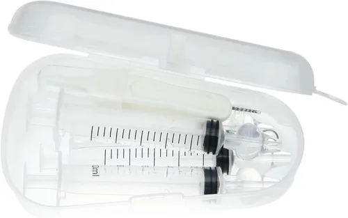 Vista 3 de PandaEar Irrigador nasal para bebés con caja portátil, irrigador nasal profesional para bebés con pinzas y cepillo de limpieza para recién nacidos