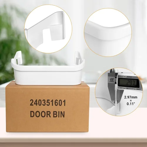 Vista 5 de Piezas de repuesto para estante de puerta de refrigerador 240351601 - Compatible con Frigidaire FFSS FGHS, Ken más 253 congelador inferior
