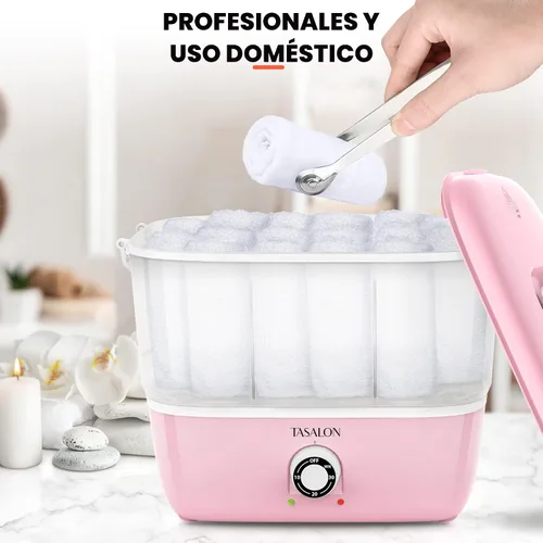Vista 7 de TASALON Vaporizador de toallas calientes para tratamientos faciales, calentador de toallas calientes se calienta rápidamente en 5 minutos, máquina