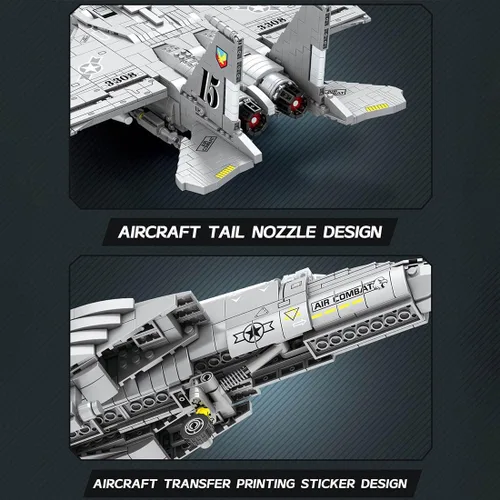 Vista 8 de Technic F-15E Eagle Fighter Jet Kit de construcción, serie militar de bloques de construcción (2216PCS)