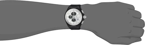 Vista 2 de TechnoMarine Reloj Cruise de cuarzo de acero inoxidable con correa de silicona, negro, 28 (Modelo TM-115269), Cronógrafo, reloj de cuarzo