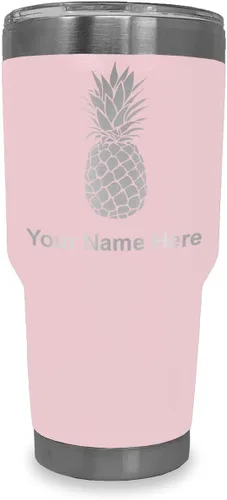 Vista 17 de LaserGram Vaso aislado al vacío de 20 onzas, piña, grabado personalizado incluido (negro)