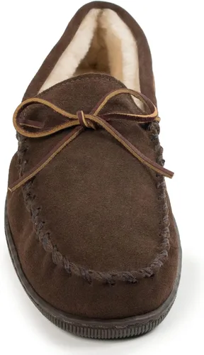 Vista 2 de Minnetonka - Pantuflas con suela rígida y forro de pelo para hombre