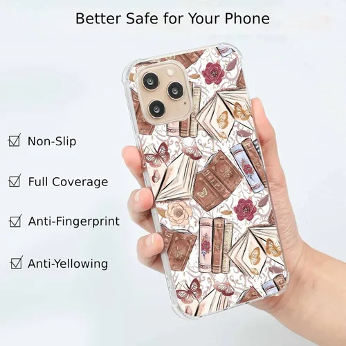 Vista 2 de Funda de teléfono con diseño de mariposa estética, compatible con iPhone 12 Pro Max, funda de silicona a prueba de golpes de TPU para iPhone 12 Pro