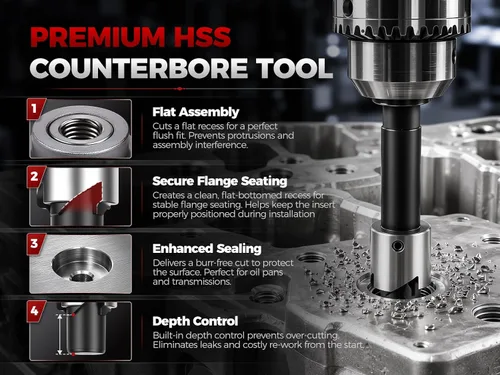 Vista 7 de BILITOOLS Kit de reparación de rosca M6 x 1.0 con inserto de buje sólido