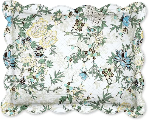 Vista 28 de BrylaneHome Almohada cuadrada Florence - Flor antigua