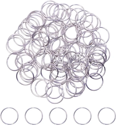 Vista 6 de Shapenty Anillos de salto abiertos de acero inoxidable para llavero, collar, pulsera, aretes, colgante, joyería, hallazgo, fabricación de dijes