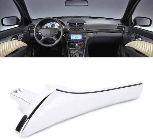 Vista 3 de Aramox 2117660224 2117660124 Manija de puerta para Benz W211 Clase E E320 E500 E63 AMG Accesorios cromados para el interior del coche