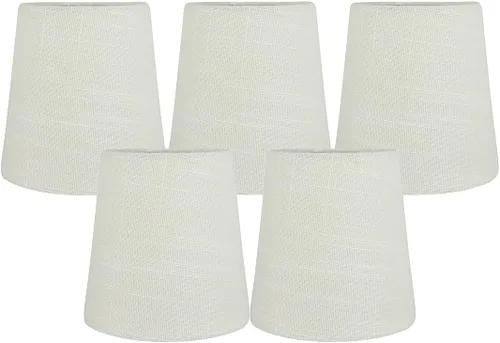 Vista 6 de Juego de 2 pantallas de araña Capri de lino con clip, 3.5 x 4.5 x 4.5 pulgadas
