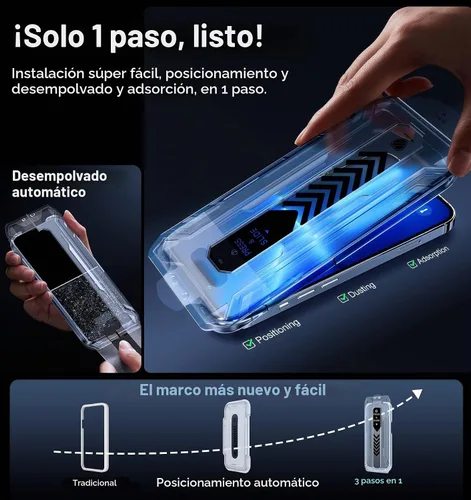 Vista 7 de UltraGlass TOP 9H+ - Vidrio 9H+ para protector de pantalla iPhone 11/XR, grado militar a prueba de roturas y duradero, protector de pantalla