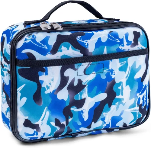 Vista 11 de Lonchera infantil de Fenrici, para niñas, adolescentes, mujeres, bolsa de almuerzo aislada, compartimentos de lados suaves, espaciosos, sin BPA Negro