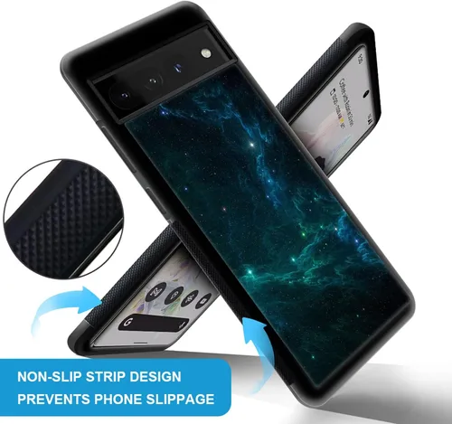 Vista 3 de CARLOCA Funda compatible con Google Pixel 7 Pro, increíble diseño de patrón de luz espacial nebulosa para niñas y niños, a prueba de golpes