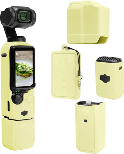Vista 11 de Funda protectora para cámara DJI Osmo Pocket 3/Xtra Muse, funda de silicona suave con 2 protectores de pantalla y lente, accesorios de cuerpo