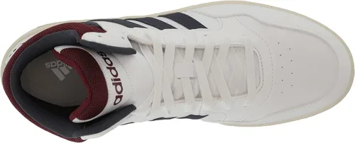 Vista 5 de adidas Hoops 3.0 Mid - Tenis de baloncesto para hombre, color blancoazul marino sombrarojo sombra, talla 11, BlancoAzul marino sombrarojo sombra
