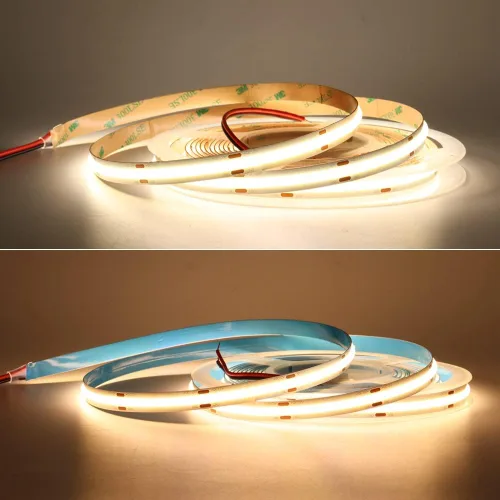 Vista 9 de Boarda Tira de LED COB de 24 V, 320/384/528 LEDs/M, color blanco cálido/naturaleza/frío, tira de LED de alta densidad para fiestas, mostradores