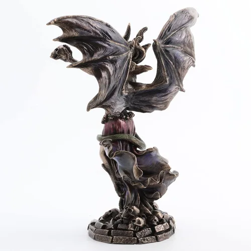 Vista 4 de Veronese Design 9 7/8 pulgadas Lilith la reina de Sheba Escultura de resina Acabado Bronce