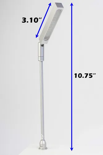 Vista 7 de 2pcs escaparate de la joyería LED poste tallo luz modelo FY-60 plata 6000K