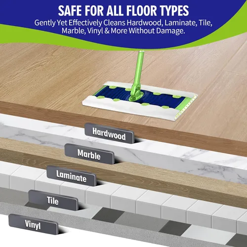 Vista 5 de 20 paños de limpieza húmedos XL resistentes compatibles con Swiffer Sweeper XL Mop, almohadillas húmedas desechables tamaño XL para limpieza