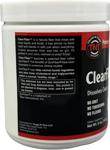Vista 3 de TOUGH-N-TONE ClearFiber Polvo – Fibra soluble con SunFiber® PHGG – Sin sabor, inodoro, no espesante – Apoya la salud digestiva y cardíaca
