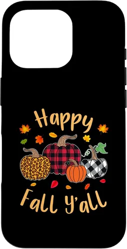 Vista 20 de Happy Fall Y'all Leopard Pumpkin Autumn Season Women Girls Case for iPhone 17