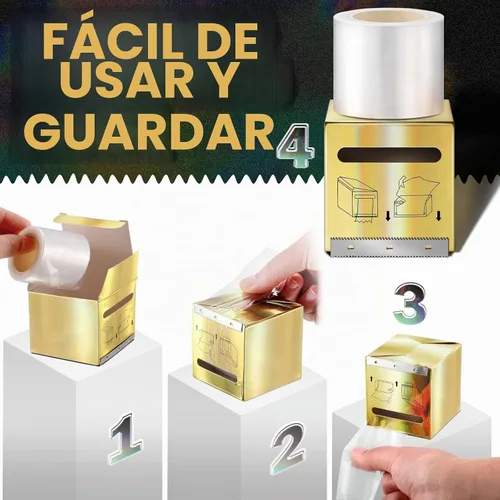 Vista 4 de Teling 8 Rolls Desechable Ceja Tatuaje Plástico Envoltura Transparente