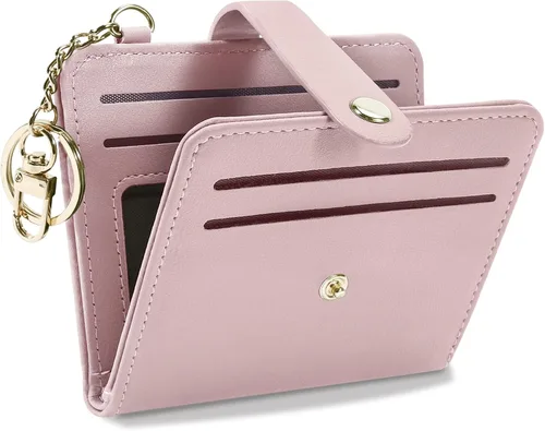 Vista 20 de Airkit Billeteras pequeñas para mujer, con bloqueo RFID, de cuero, con ventana de identificación, carteras para tarjetas para mujer, con monedero