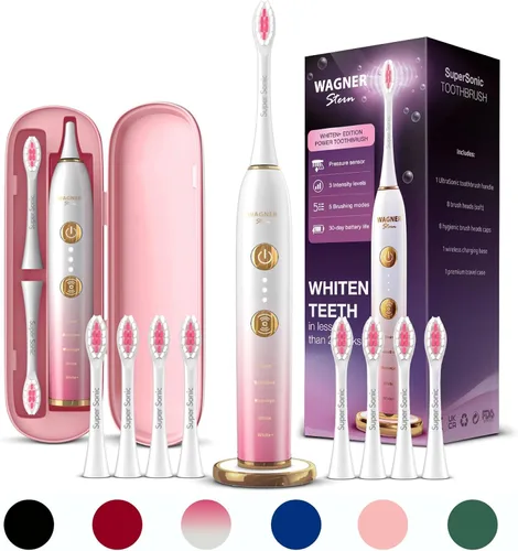 Vista 9 de Wagner Stern Edición WHITEN+. Cepillo de dientes eléctrico blanqueador con sensor de presión. Ofrece 5 modos de cepillado, 3 intensidades, 8