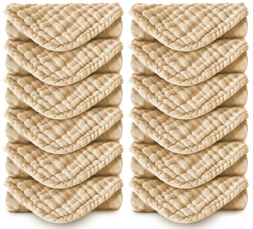 Vista 17 de Paquete de 8 paños grandes para eructos para bebé, 20 x 10 pulgadas, paños para eructos ultra absorbentes, paños de mano, toalla para recién nacido