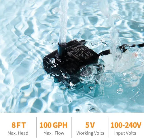 Vista 3 de Bomba automática pequeña de aguas residuales con sensor de agua, elevación de 3 pies y 100 GPH, mini bomba de condensado, mini bomba de agua