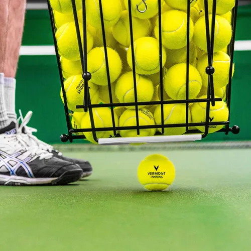 Vista 6 de Vermont Equipo de recogida de pelotas de tenis - Cortacésped, tubo de recogida, tolva de pelota y carros - Colección de pelotas de tenis sin