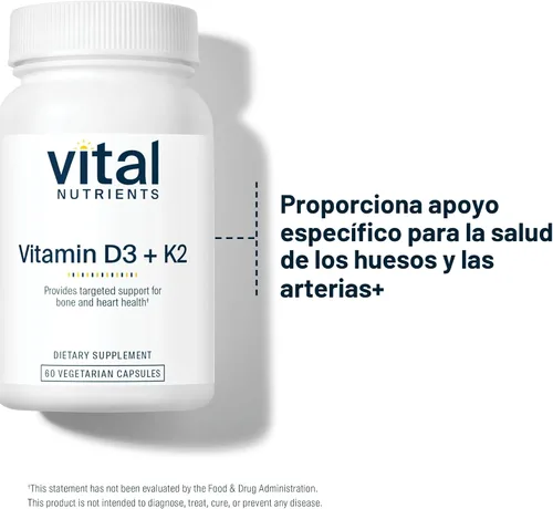 Vista 5 de Vital Nutrients Vitamina D3 + K2 2000 UI Suplemento de Vitamina D3 K2 Complejo de Vitamina D para Niveles Saludables de Calcio, Salud Muscular