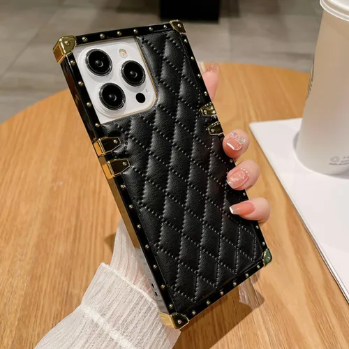 Vista 7 de Changjia Funda para iPhone 15 Pro Max para mujer, bonita decoración dorada de lujo, esquina de TPU suave, parachoques elegante, a prueba de golpes