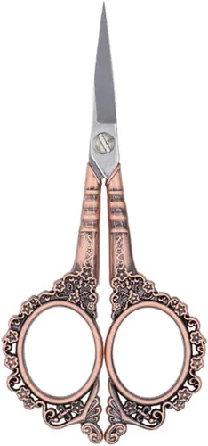 Vista 10 de AKOAK Tijeras estilo ciruela vintage - Tijeras multifuncionales de acero inoxidable para uñas (plata)