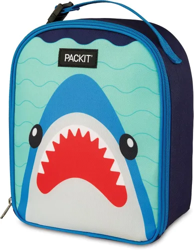 Vista 12 de PackIt® Lonchera Congelable Playtime, Dinosaurio, Construida con Tecnología ECOFREEZE®, Plegable, Reutilizable, Cierre con Cremallera con Asa