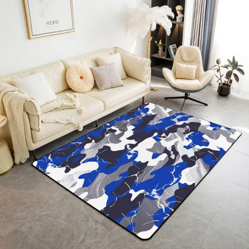Vista 9 de Feelyou Tapete de jacquard para interiores para niños y niñas, 3 x 5, patrón floral, alfombra de sala de estar, alfombra de decoración floral ultra