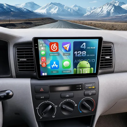 Vista 10 de Roinvou [2G+64G] Radio Android para Toyota Corolla EX 2005-2012 Carplay inalámbrico/Android Auto, pantalla táctil de 9 pulgadas para Corolla