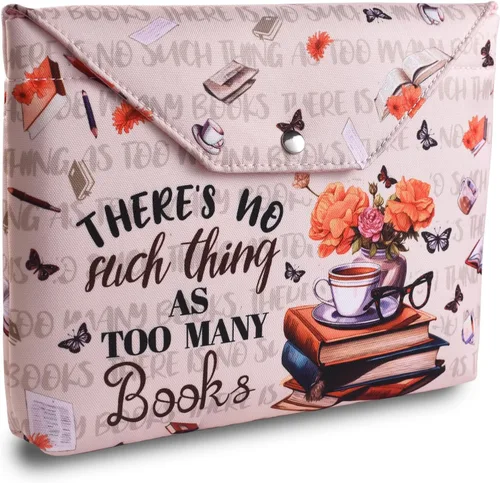 Vista 11 de LParkin Funda de libro con cremallera, bolsa protectora de libro Death by to-Be-Reader, bolsa de tela lavable para libros, 11 x 9 pulgadas, regalos