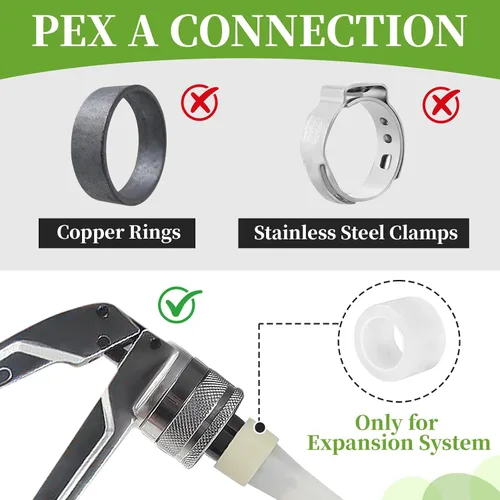 Vista 5 de PEX A Accesorios de latón de expansión, 1/2 "x 1/2" NPT hembra PEX-A Codo de oreja solo para tubos Pex-a (ASTM F1960)-2P