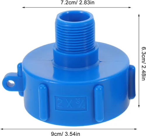 Vista 2 de 2pcs Ibc Tank Valve Adapter 2 Inch to 6 Point Plastic Reducer Fitting