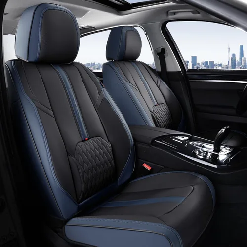 Vista 26 de Coverado Funda de asiento de automóvil, funda de asiento delantero para automóvil, protector de asiento de automóvil de cuero impermeable, fundas