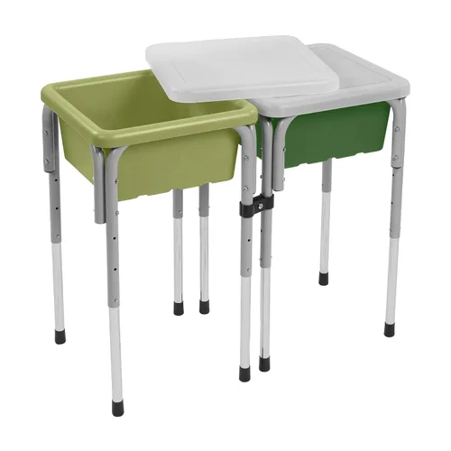 Vista 17 de ECR4Kids Mesas modulares de juego con arena y agua con tapas, varios colores, Azul, 1