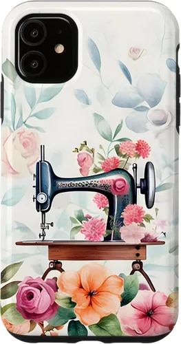 Vista 8 de Funda de costura floral vintage para máquina de coser iPhone 16