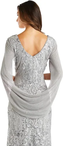 Vista 2 de R&M Richards Vestido tubo fruncido lateral con broche para mujer