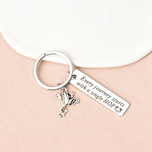 Vista 3 de Llaveros de rana para mujeres, hombres, amigos, amantes de las ranas, regalos inspiradores de graduación de cumpleaños para niños y niñas, regalos