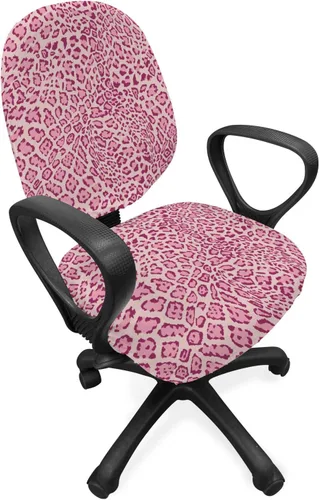 Vista 28 de Lunarable Funda para silla de oficina tribal, diseño azteca, nativo americano, geométrico, simbolismo étnico con espirales de triángulos, elástico