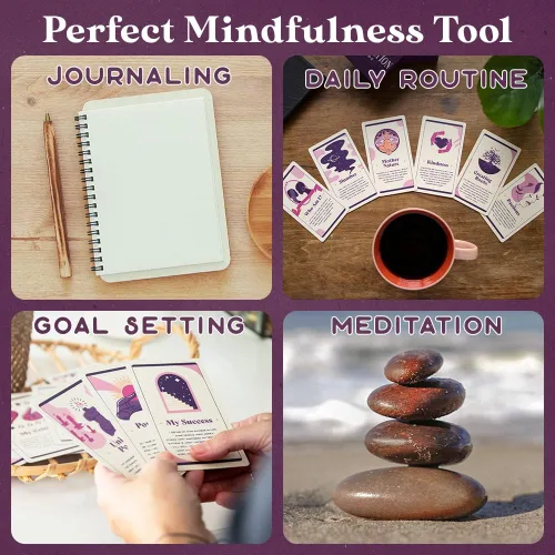 Vista 5 de PURPLE CANYON Tarjetas de afirmación diaria para mujeres y hombres Afirmaciones positivas para atención plena, meditación e inspiración Hermosa