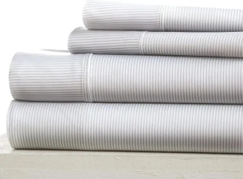 Vista 38 de Linen Market Juego de sábanas de 4 piezas tamaño matrimonial (gris claro cambray) – Duerme mejor que nunca con estas sábanas ultrasuaves y Cambray
