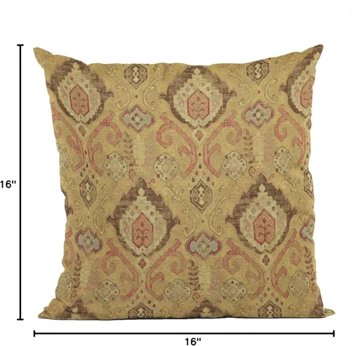 Vista 6 de Plutus Brands Gold Plutus Romero - Almohada de lujo tejida vintage de 16 pulgadas, doble cara de 16 x 16 pulgadas